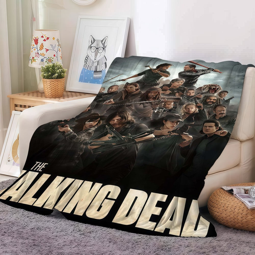 Horror movie T-The W-Walking D-Dead Blanket For Sofa Office Bed Plane Travel Sleep Read Relax Camping Soft And Warm
