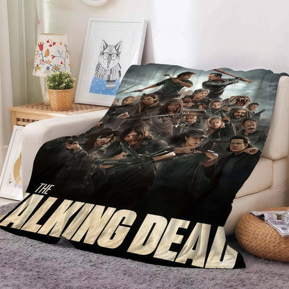 Horror movie T-The W-Walking D-Dead Blanket For Sofa Office Bed Plane Travel Sleep Read Relax Camping Soft And Warm