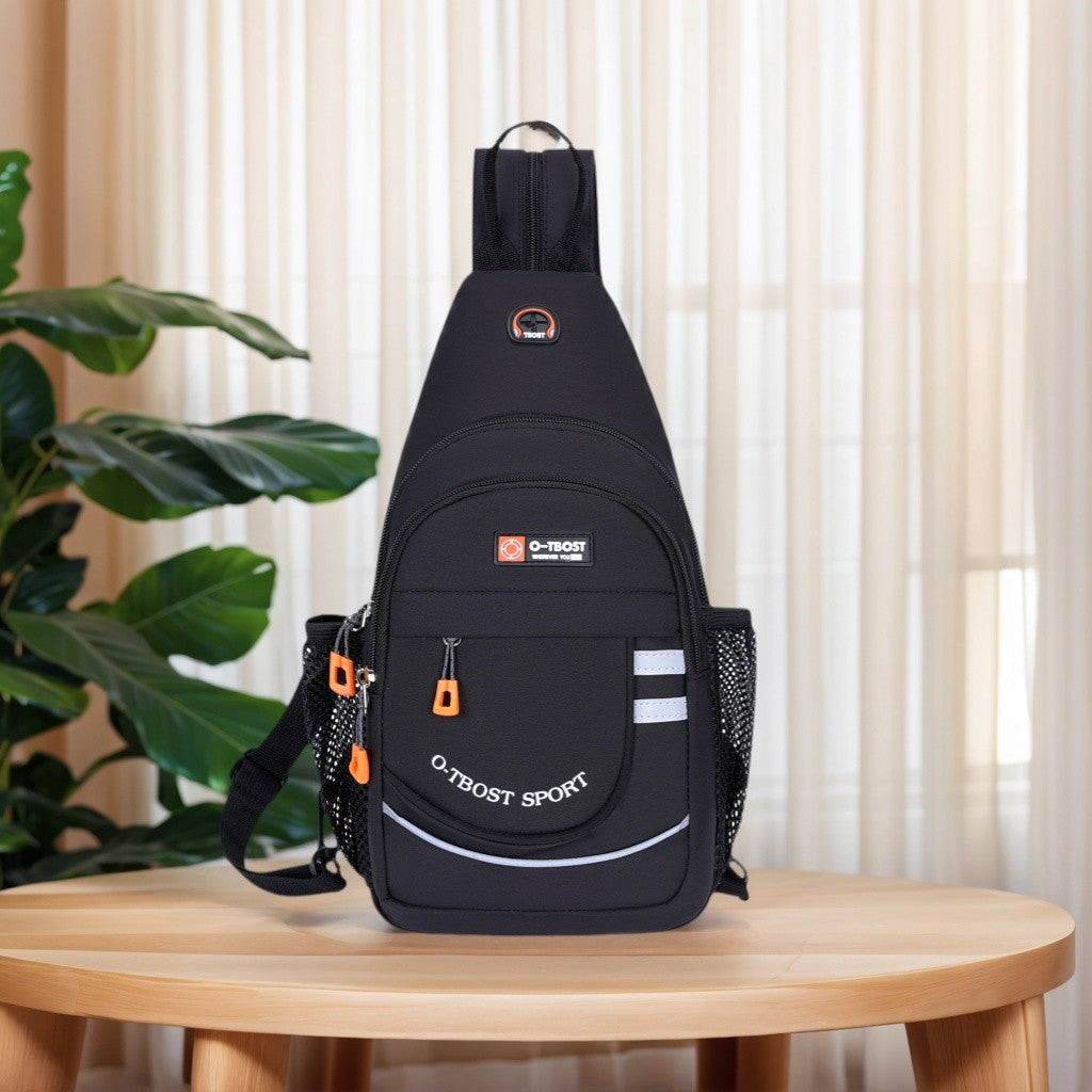 Tourist leisure chest bag, multifunctional large capacity shoulder bag, outdoor trendy crossbody bag