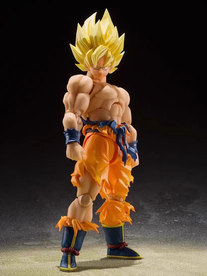 EM ESTOQUE Bandai Dragon Ball SHF Super Saiyan Son Goku 3.0 Anime Action Figure O Lendário Super Saiyajin Modelo de Brinquedo de Batalha Danificada