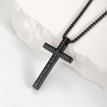 Colar Masculino Minimalista Aço Inoxidável Cruz de Jesus para Homem