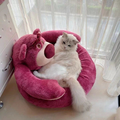 Anime Disney Cartoon Fofo Lotso Ninho Pixar Alien Sullivan Série Criativa Ninho de Animais de Estimação Ninho de Cachorro Gato Inverno Quente Cama Fechada Pequeno Sofá