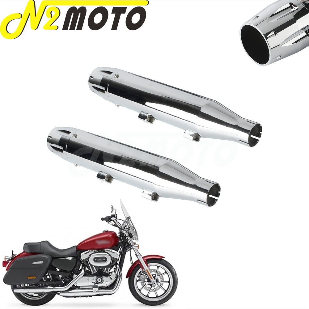 Chrome Exhaust System Motorcycle Muffler Exhaust Pipe For Harley Sportster Superlow XL1200T XL883L Iron XL883N 72 48 XL1200 V X