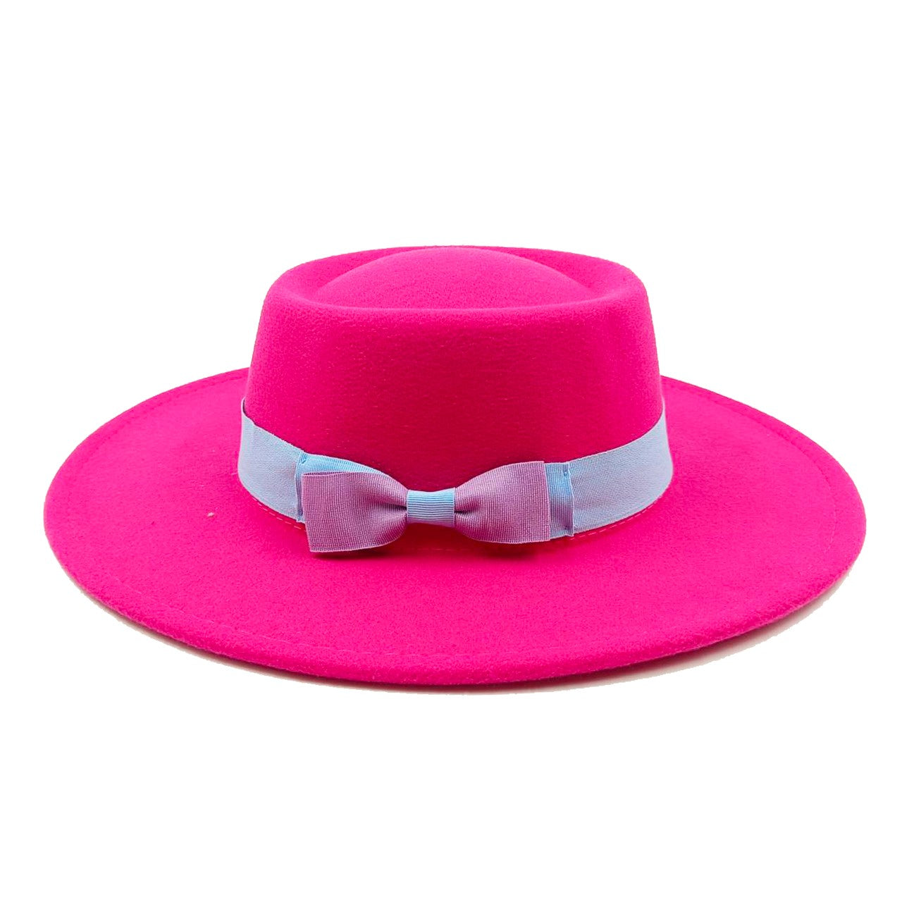 2022 new oversized edge flat top hat retro French felt hat outdoor sun hat women's big-brimmed fedora hat