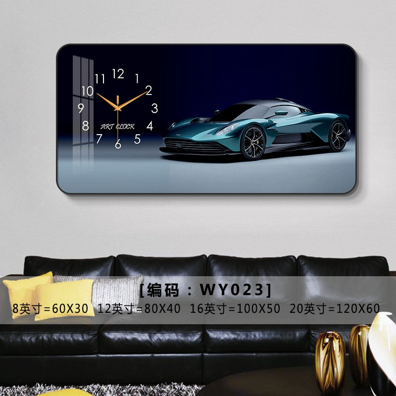 Car Clock Living Room Creative E-sports Room Silent Clock Auto Repair Beauty Shop Personality Art Decorative Painting Wall Clock