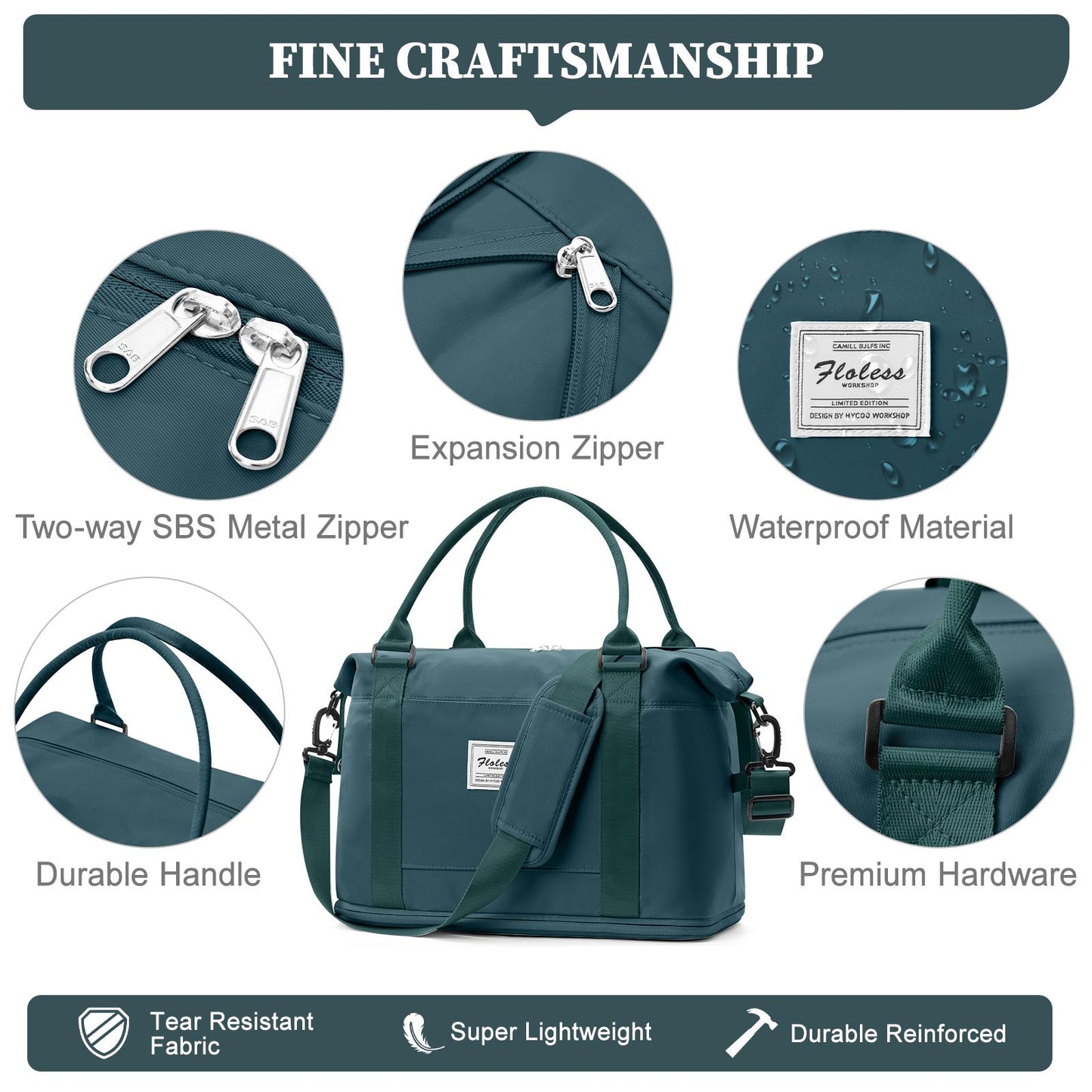 Travel Bags for Women Men, Expandable Handbag Travel Duffle Bag for Plane Ryanair 40x20x25 Cabin Weekend Bag Gym Bag Sports Bag