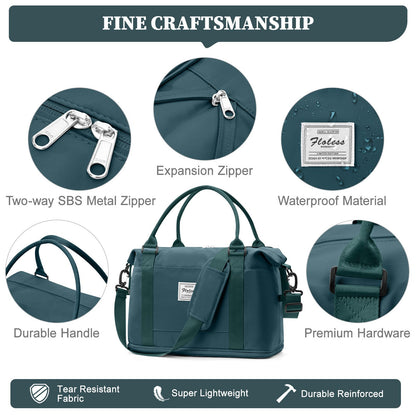 Travel Bags for Women Men, Expandable Handbag Travel Duffle Bag for Plane Ryanair 40x20x25 Cabin Weekend Bag Gym Bag Sports Bag