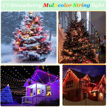 C7 Multicolor Garland Led String Lights 110V 220V E12 0.6W Waterproof Plastics Anti-Drop Festoon New Year's Brithday Light Chain