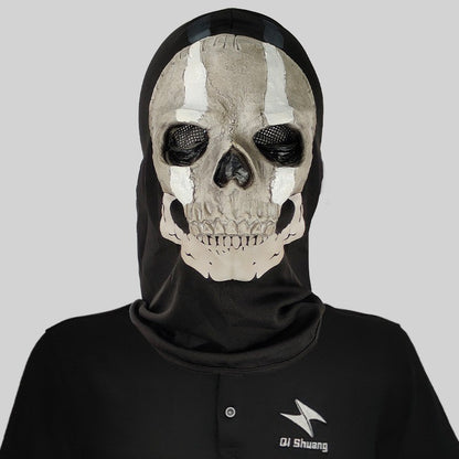 Unisex Cosplay Halloween Horror Ghost Skull Mask Latex Headgear Helmet Cosplay Perform Party Masquerade Prop