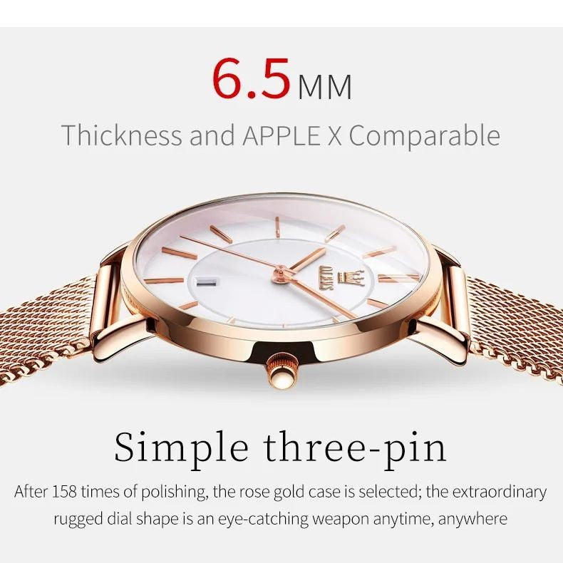 OLEVS 5869 Women Watch Fashion Simple Ultra Thin 6.5mm Quartz Women's Watch Top Brand Calendar Waterproof Women Luxury Watch
