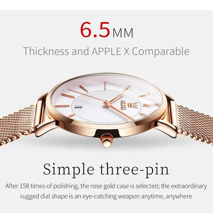OLEVS 5869 Women Watch Fashion Simple Ultra Thin 6.5mm Quartz Women's Watch Top Brand Calendar Waterproof Women Luxury Watch