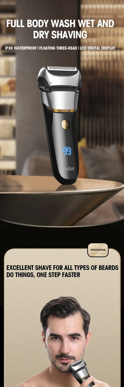 Originai Fang BRAUN FK608 Electric Shaver 4D For Men Rechargeable Shaving Beard Razor Trimmer Machine For Barber