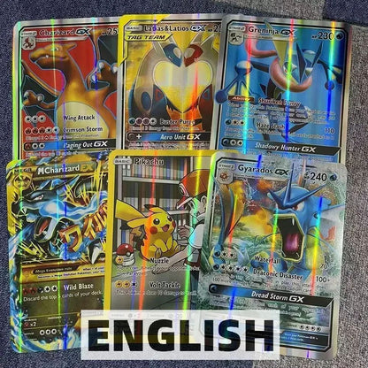 Pokemon 21*15cm Cartas Grandes Arco-Íris Pacote Vstar Letras Gigantes Jumbo Espanhol Alemão Francês Vmax GX Arceus Charizard Carta Rara