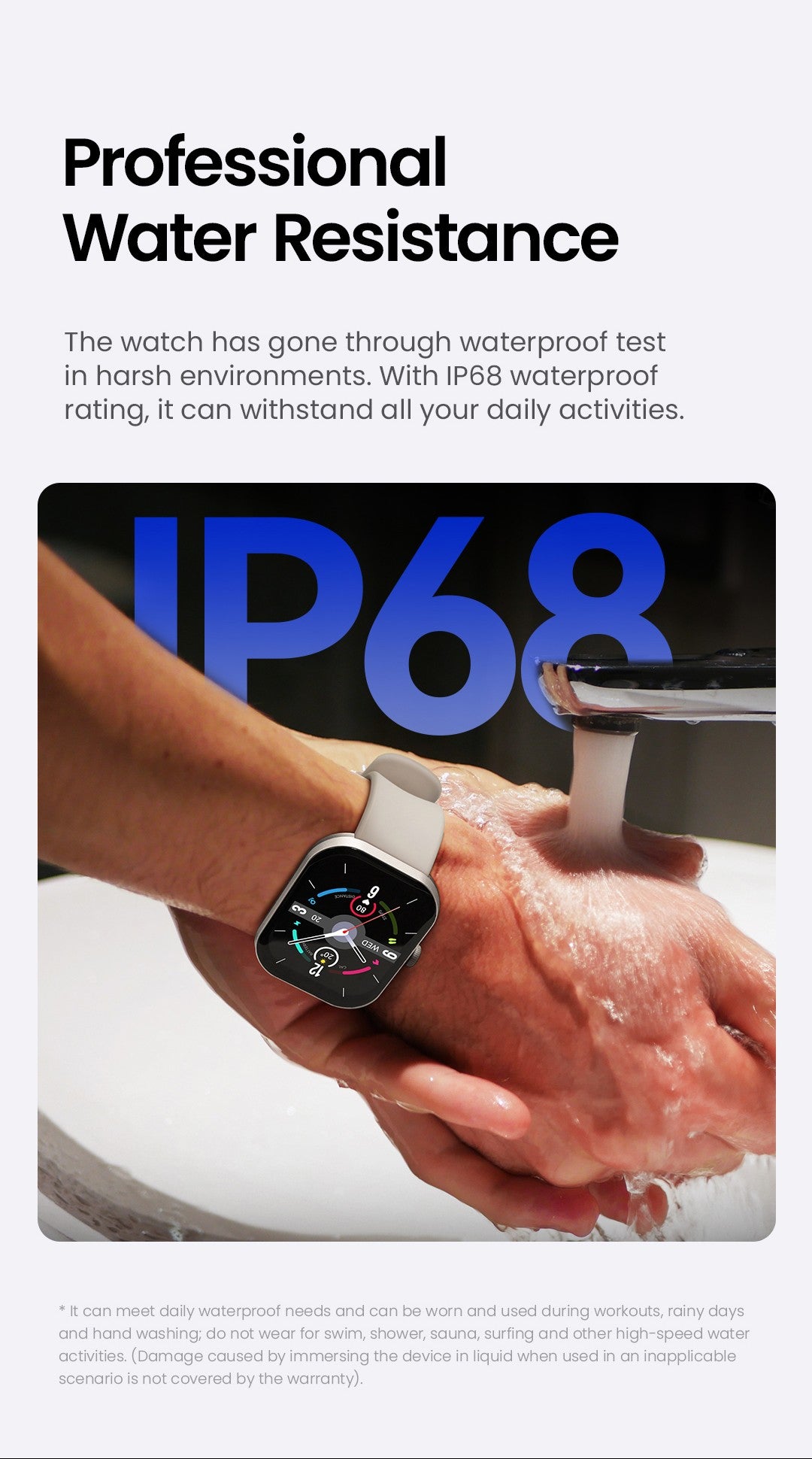 Smartwatch HAYLOU Watch S6 Tela HD de 2,01" Smartwatch Chamadas de Voz Bluetooth Monitoramento Fitness à Prova D'Água IP68