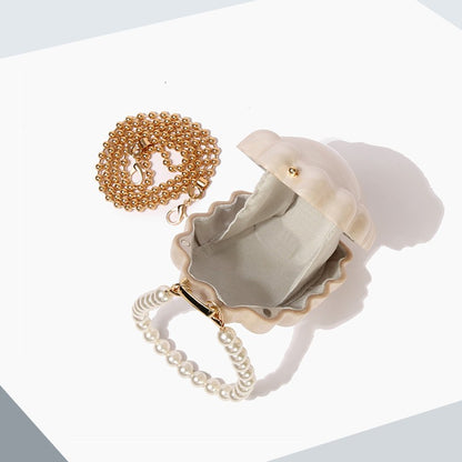 Daisy Shape Fashion Acrylic Shell Clutch Evening Bags Wedding Party Women Bead Luxury Brand