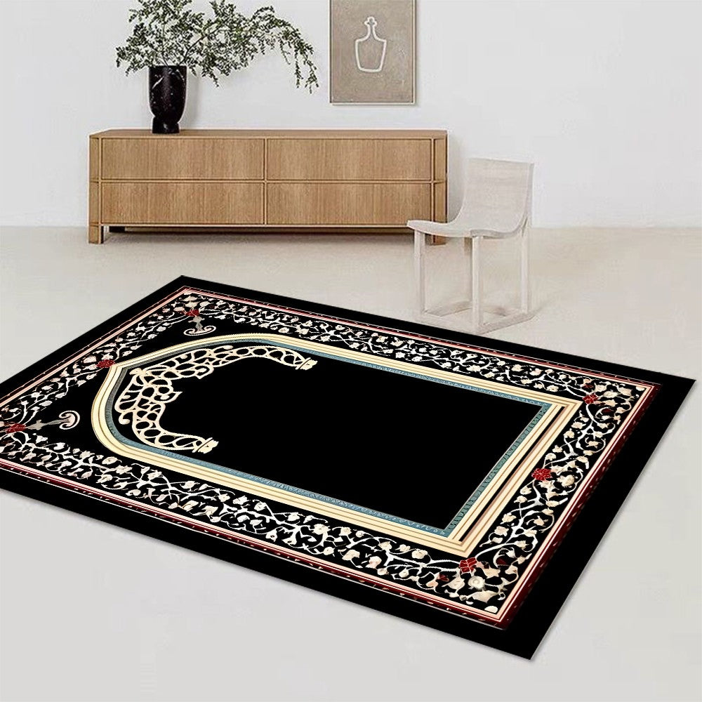 Islamic Muslim Carpet for Living Room Bedroom Bedside Floor Mat Home Lounge Decoration Absorbent Anti-Slip Doormat Prayer Rugs