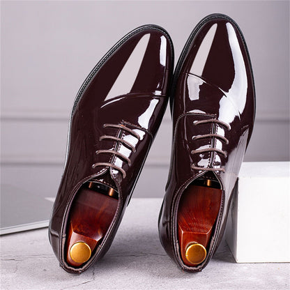 Men's Dress Shoes Classic Modern Formal Business Oxford Shoe X Stripe Comfortable Tuxedo Casual Lace-up Formal Shoes