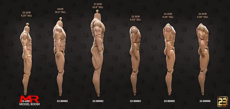 23TOYS 23-BD001 1/6 Scale Male Soldier Joint Body 23.5cm - 27.5cm Male Standard Muscle Action Figure Articulate Body