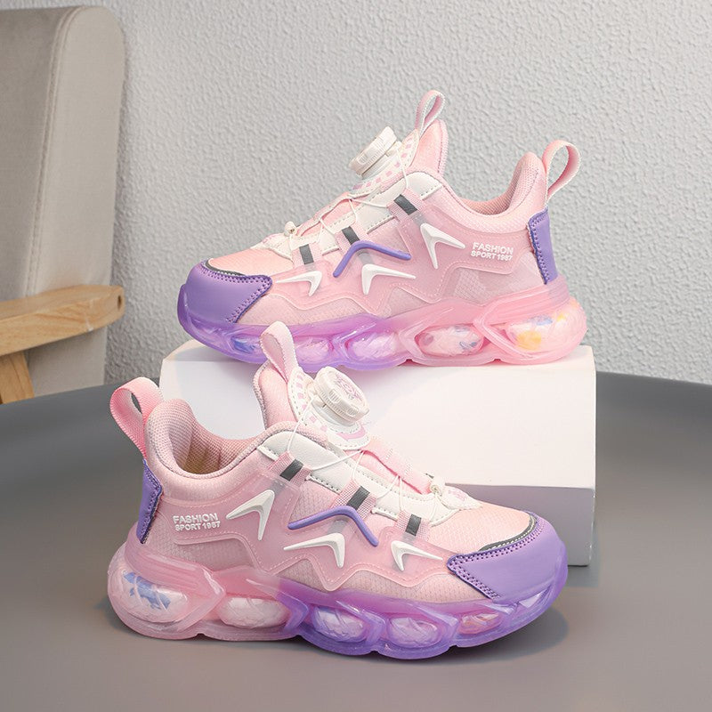 New Children's Leather Casual Shoes For Boy Girls Outdoor Running Sneakers Breathable Mesh Kids School Walking Sport Non Slip