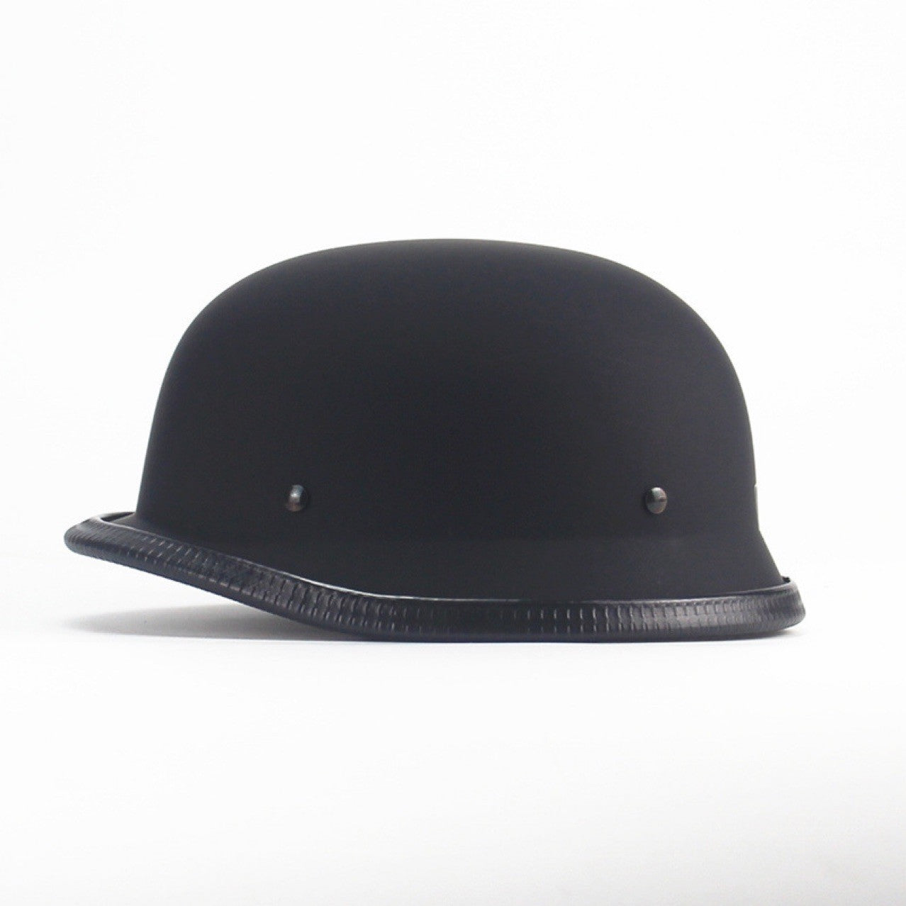 Vintage Motorcycle Cruiser Helmet Half Face German Helmet Motorcycle Helmet Bright Black Car-styling DOT