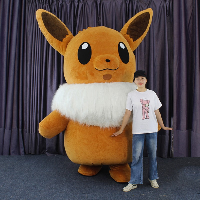 Yellow Rabbit Inflatable Costume Mascot Parade Adult Character Cosplay Animal Birthday Halloween Party Event Plush Set