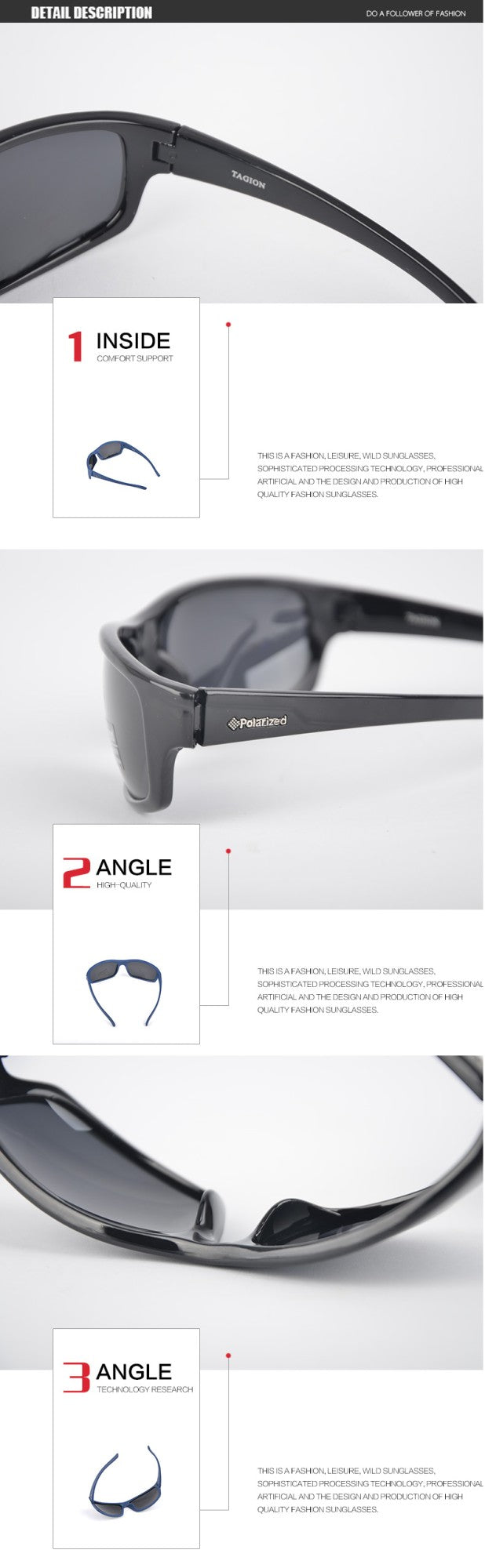Sport Sunglasses Men Polarized Hipster Glasses UV400 Hiking Glasses Lentes De Sol Hombre  Polaroid Lenses TG5104