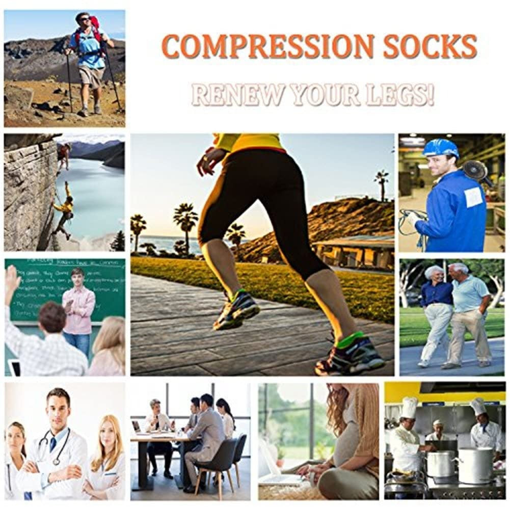 Meias de Compressão com Zíper Masculinas para Varizes Meias Esportivas Médicas para Diabetes para Corrida Ciclismo Meias Longas Femininas
