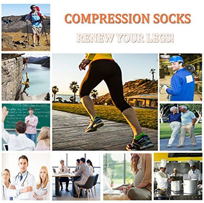 Meias de Compressão com Zíper Masculinas para Varizes Meias Esportivas Médicas para Diabetes para Corrida Ciclismo Meias Longas Femininas