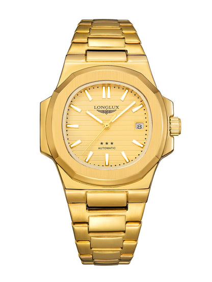 Men automatic watch business date mechanical watches waterproof stainless steel luminous luxury mens watch boyfriend gift