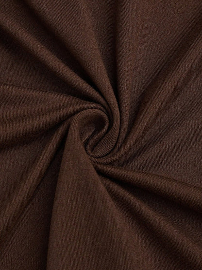 plus Size Elegant Halter Long Dress for Women Twisted Design Slit Skinny Casual Pure Color Holiday Mature Women's Fashion