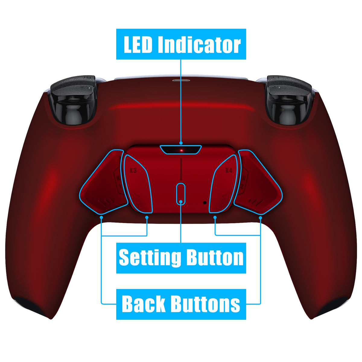 eXtremeRate Programable RISE4 V3 Remap Kit for ps5 Controller BDM-030/040/050, Upgrade Board & Redesigned Back Shell & Buttons