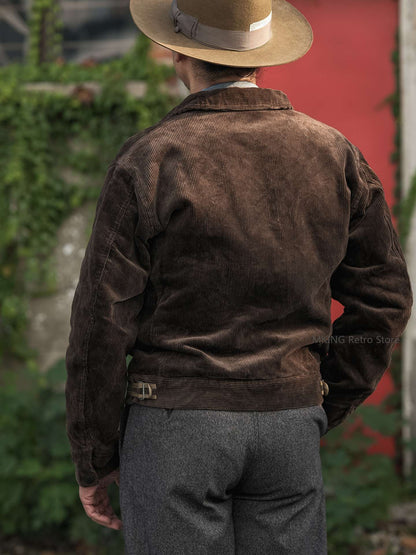 Rugged Bronson Thickened Heavy Corduroy Coat Cossack Short Jacket Fleece Liner Jacket Cool