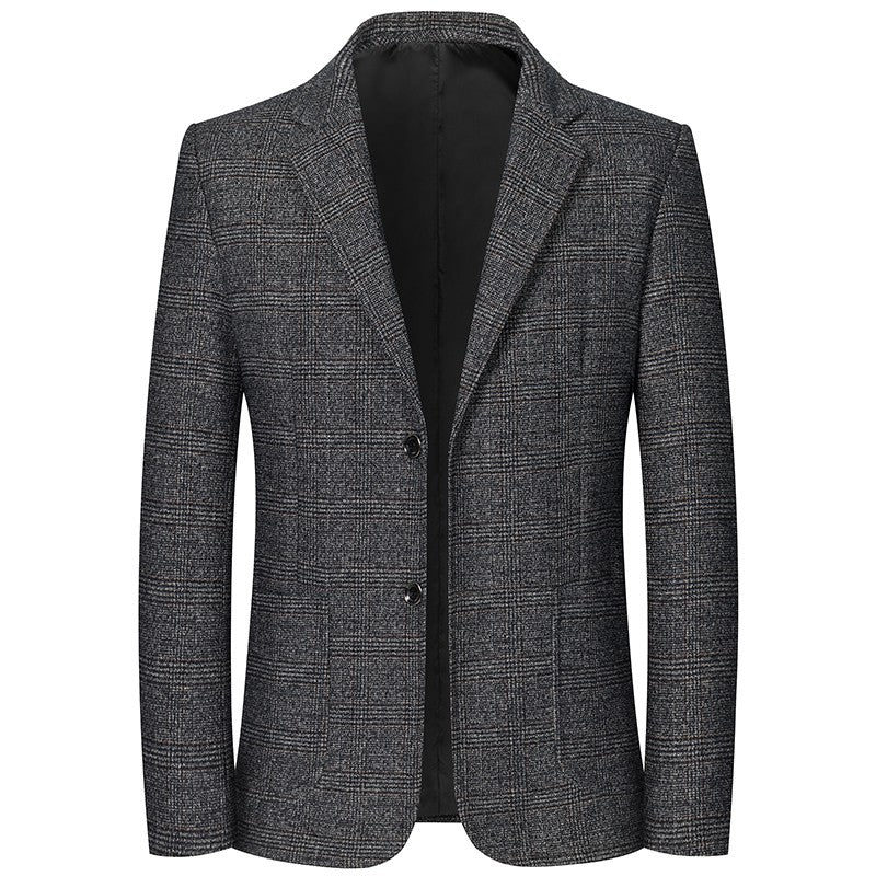 Men's Retro Plaid Suit 2025 High Quality Spring Autumn Leisure Fashion Handsome Business Ironing Top Coat