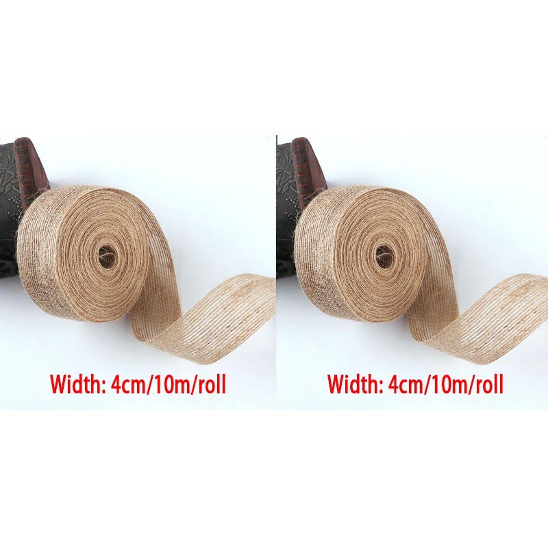 10M 15-50mm Ribbon for Bows Gift Ribbon Natural Jute Christmas Ribbon Roll DIY Vintage Wedding Apparel Sewing Supplies Ribbons