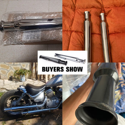Motorcycle Exhaust Muffler Retro Vintage Classic Electroplating Escap Moto for Cafe Racer Bobber Chopper Custom