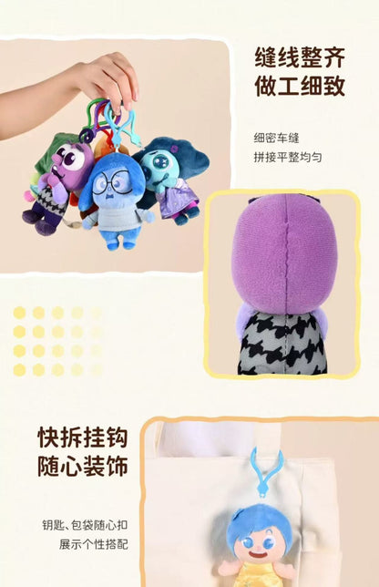 Filme Disney Divertidamente 2 Chaveiros Fofos Boneca Anime Ansiedade Raiva Medo Estatueta Acessórios Mochila Decoração Menina Presente Halloween