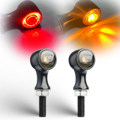 Luz de Seta LED 3 em 1 Café Racer Indicador Lanterna Freio Pisca para Harley Bobber Chopper Dyna Luzes de Moto