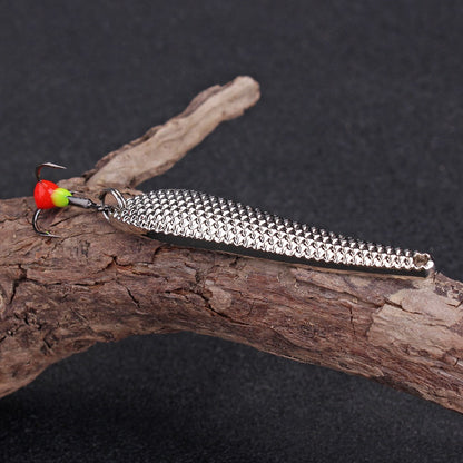 Isca de Pesca no Gelo FTK 7g/12g 55mm/70mm Isca Dura de Pesca Anzol Triplo Colher de Metal Balancim Wobbler Pesca