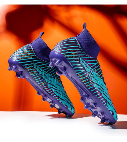 Men Light Soccer Shoes Size 35-45 Boys Soccer Shoes Football Boots High Ankle Kids Cleats Training Sport Sneakers Football Shoes