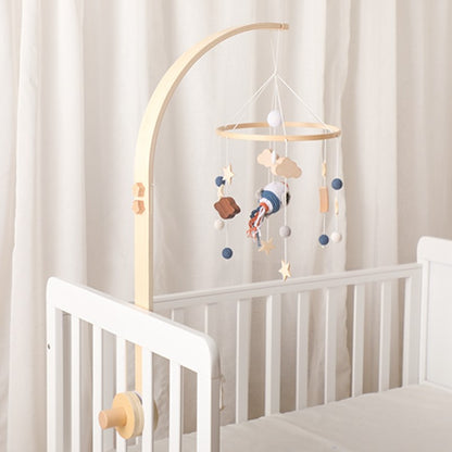 Baby Wooden Bedbell Bracket 0-12 Months Bed Bell Bracket Wooden Mobile Newborn Crochet Bed Bell Hanging Toys Newbaby Rattle Toys