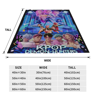 k-pop D-Demon Hunters Huntrix Saja Boys Blanket  Super Warm Comfortable Plush Throw Blanket Child Home Decor Flannel  Bed Cover