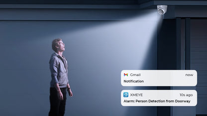 H.View 8Mp Poe Ip Camera Ai Face Detection 4K Cctv Security Camera Outdoor Dome Audio Video Surveillance Recorder xmeye app nvr