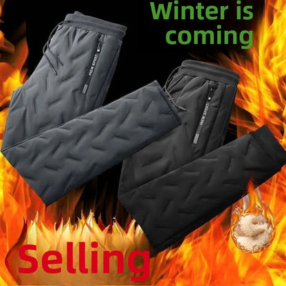 Ladies Thickened Cotton Pants Winter Outdoor Wear Lamb Velvet Fleece Lined Loose Casual Warm Slimming Snow Pants