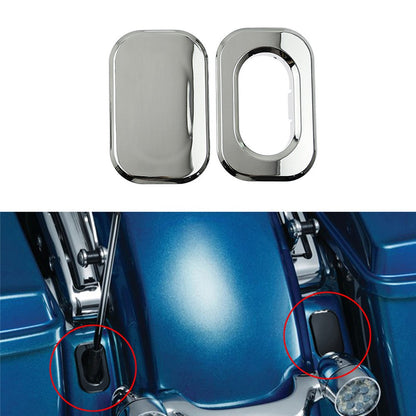 Tampa de Preenchimento do Furo da Antena ABS de Motocicleta Preto/Cromo para Harley Touring Street Glide FLHX 2006-2019 Road Glide 2010-2019