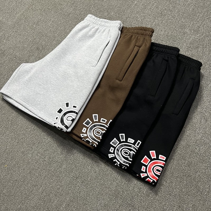 ADWYSD Shorts Sun Roll Basic Printed Drawstring Shorts American Casual Men Women's Basketball Short Pants