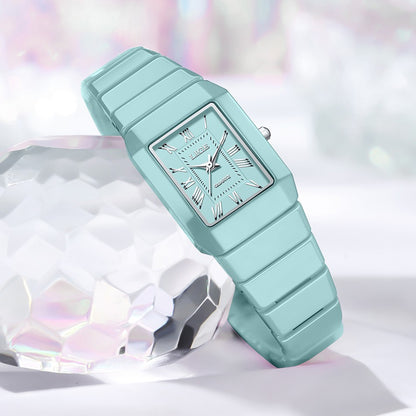 LIGE New Black Watch Women Fashion Creative Square Stainless Steel Ladies Waterproof Watches Elegant Bracelet Quartz Wristwatch