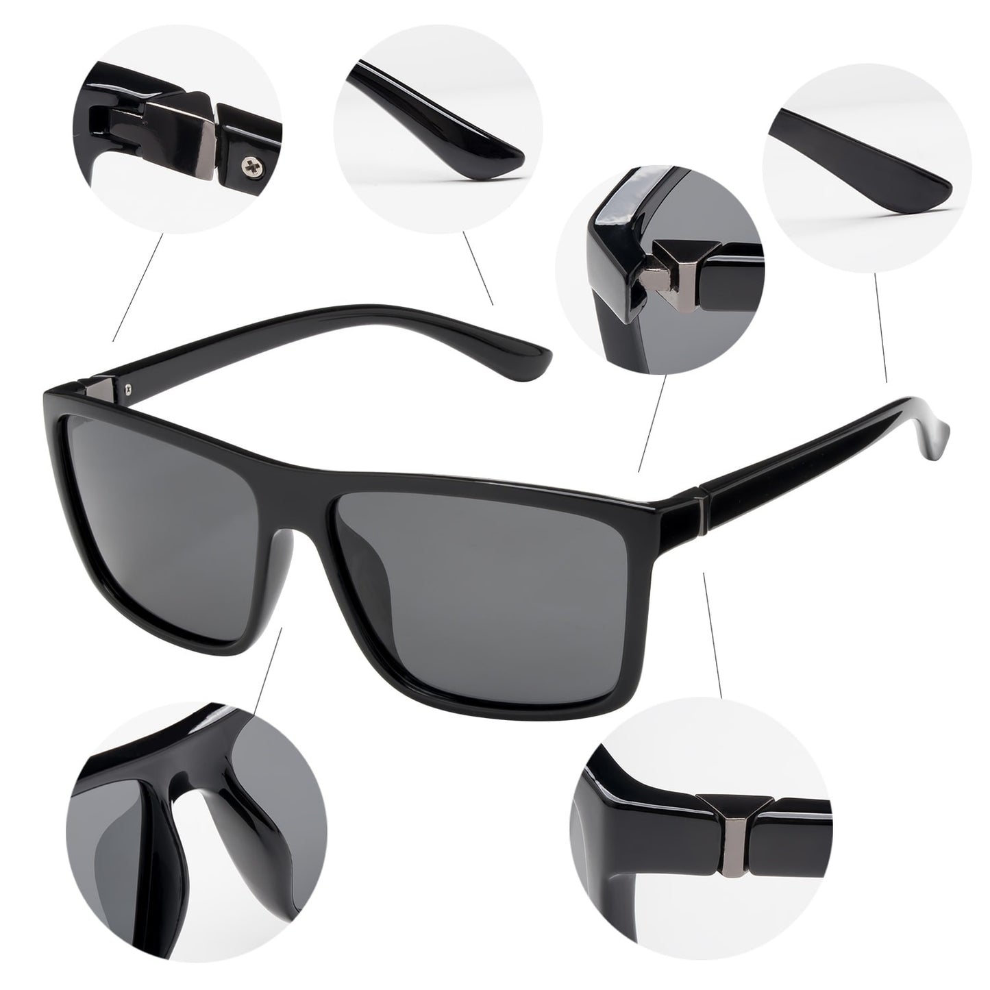 New Polarized Driving Brand Designer Sunglasses Luxury Men Aviation Square Sun Glasses Women Vintage Retro Glasses Shades