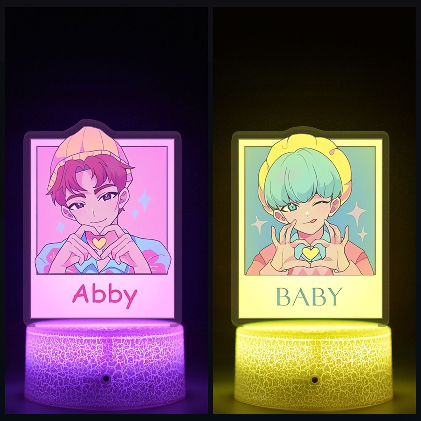 KPop K-POP Demon Hunters Kawaii Zoe Rumi Mira Saja Boys Superstar Monochrome Light Remote Control 16 Color Light Night Light