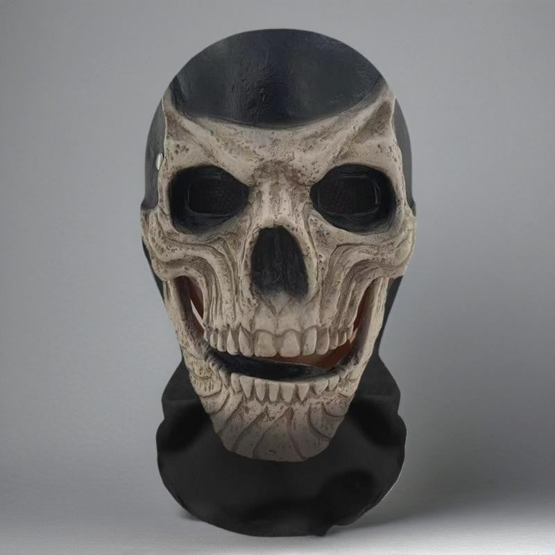 Halloween Ghost 3D Printed Mask, Stretchy Mesh Full Head Accessory, Fun Horror Cosplay Party Halloween