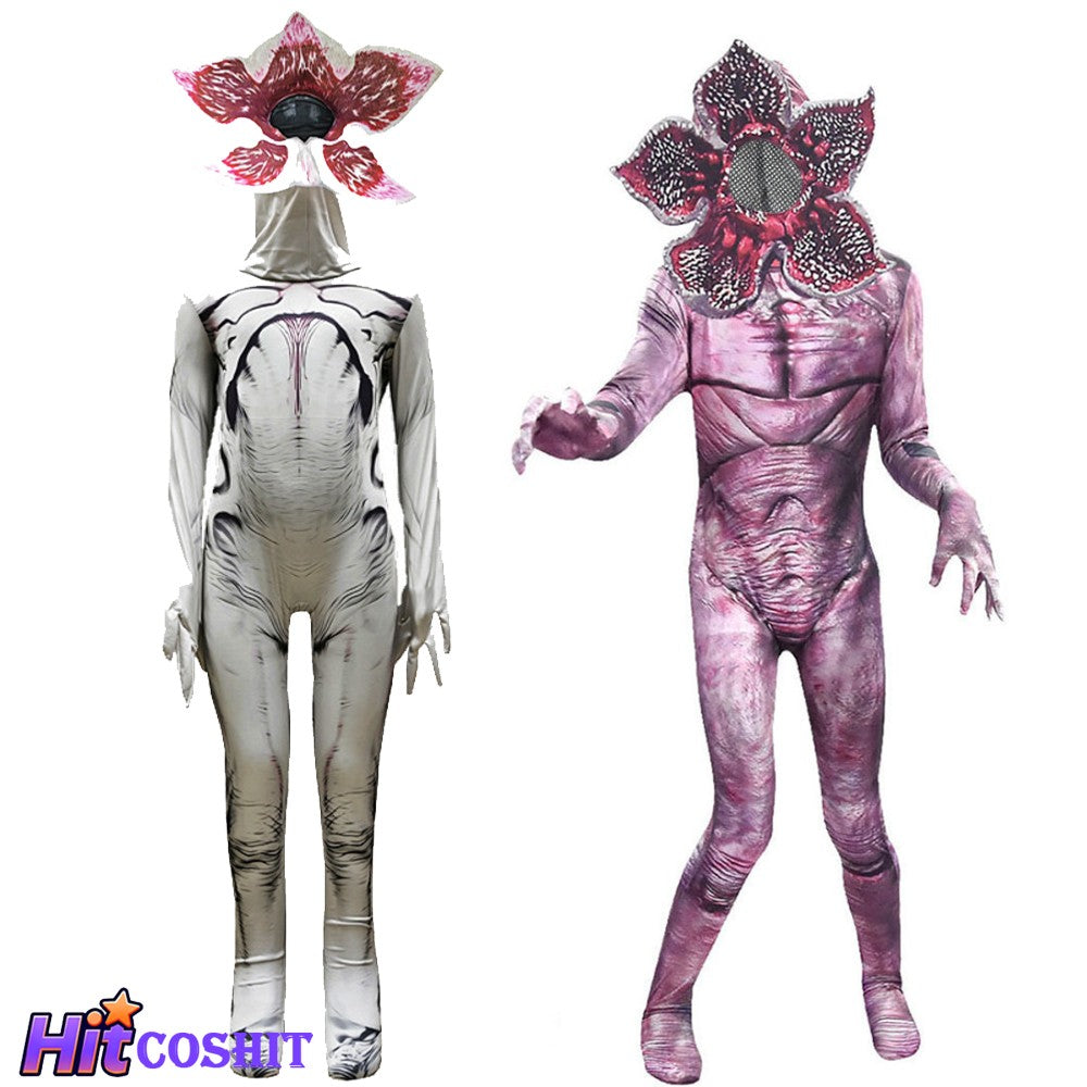 Adult Kid Demogorgon Cosplay Jumpsuit Scary Bodysuit TV Odd Matter Bodysuits Mask Outfits Halloween Fantasia Roleplay Suits